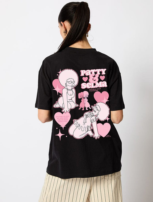 Skinnydip London The Simpsons Patty And Selma T-Shirt In Black