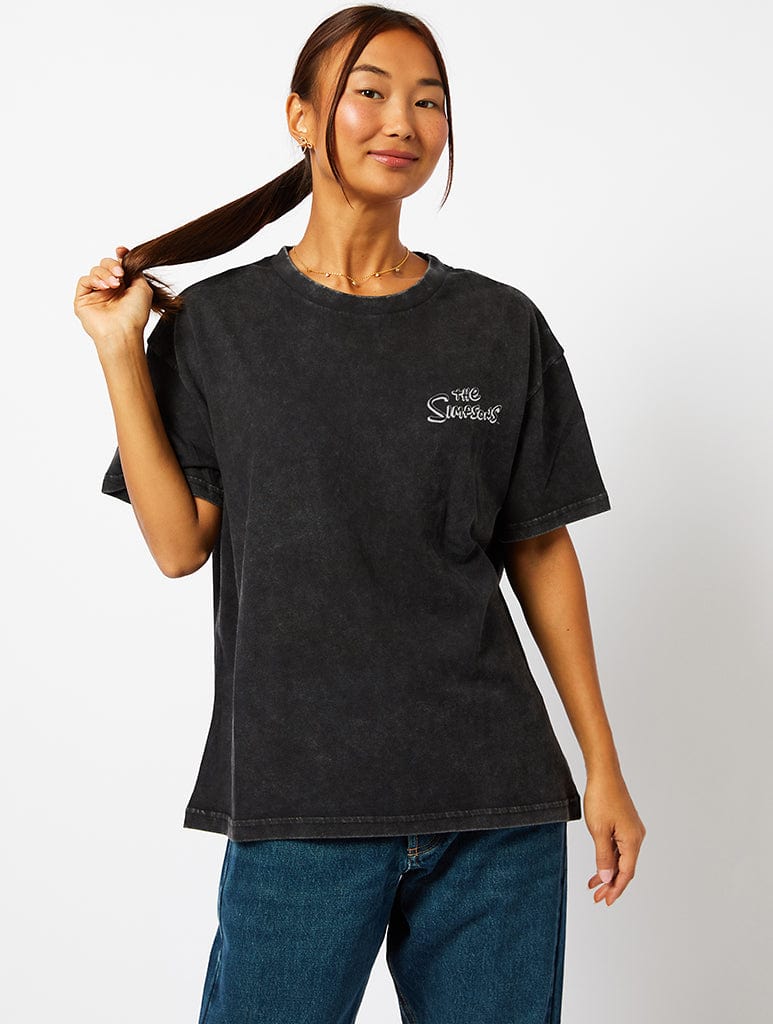 Skinnydip London The Simpsons Ralph Flute T-Shirt In Acid Wash