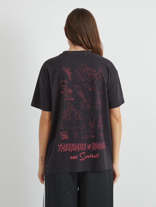 Skinnydip London The Simpsons Treehouse of Horror Character T-Shirt In Black