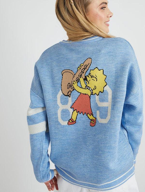 Skinnydip London The Simpsons X Skinnydip Bart & Lisa Varsity Knitted Jumper