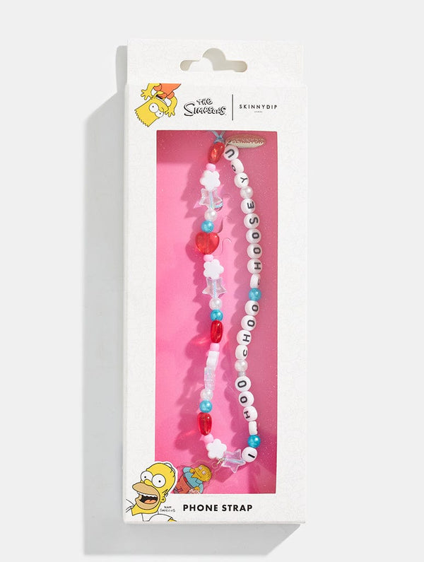 Skinnydip London The Simpsons X Skinnydip I Choo-Choo-Choose You Beaded Phone Strap
