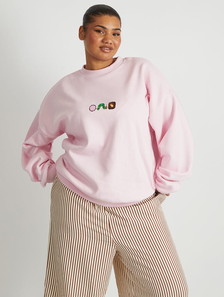 Skinnydip London The Very Hungry Caterpillar Chocolate Box Sweatshirt In Pink