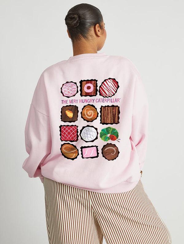 Skinnydip London The Very Hungry Caterpillar Chocolate Box Sweatshirt In Pink