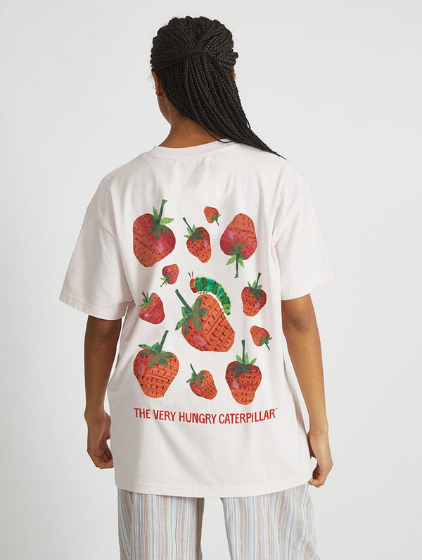 Skinnydip London The Very Hungry Caterpillar Strawberry T-Shirt In Pink