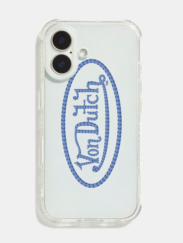 Skinnydip London Von Dutch Blue Gem Logo Shock iPhone Case