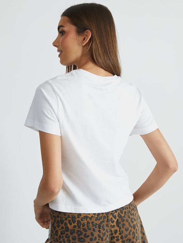 Skinnydip London Von Dutch Leopard Logo Baby T-Shirt In White