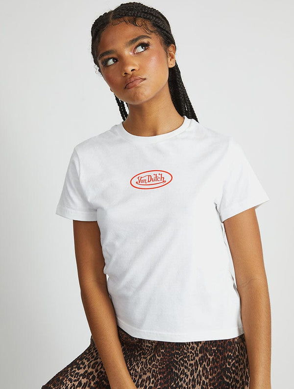 Skinnydip London Von Dutch Logo Baby T-Shirt In White