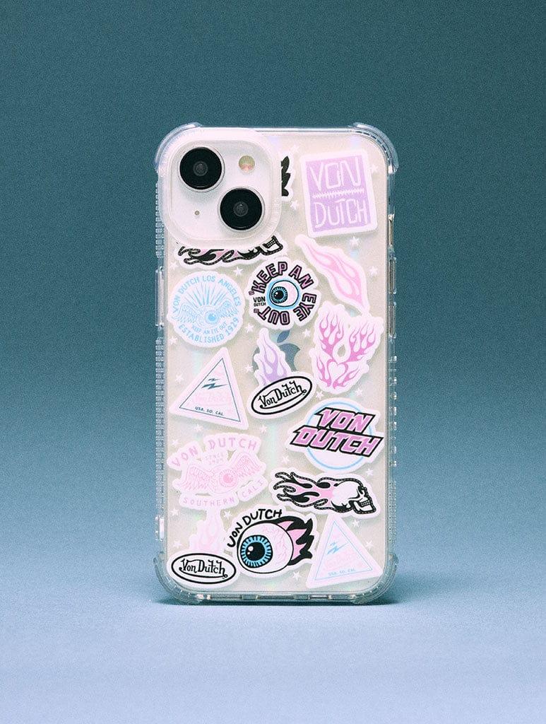 Skinnydip London Von Dutch Pink Purple Sticker Shock IPhone Case
