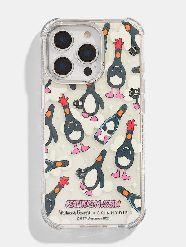 Skinnydip London Wallace & Gromit x Skinnydip Feathers Repeat Shock iPhone Case