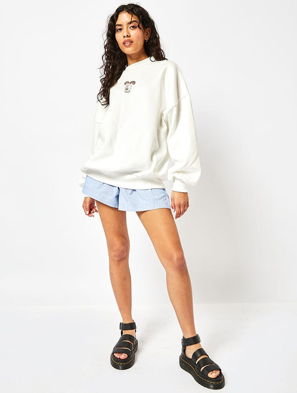 Skinnydip London Wallace & Gromit X Skinnydip Mirco Gromit Sweatshirt In Ecru