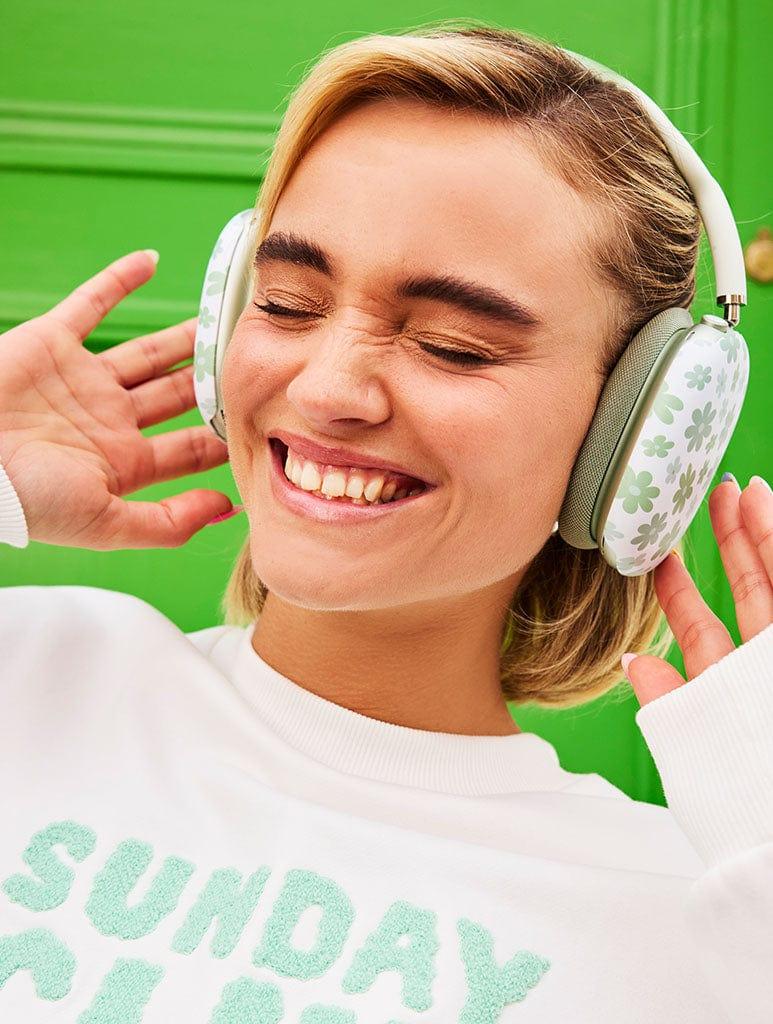 Skinnydip London Warped Sage Flower AirPods Max Case In Matte