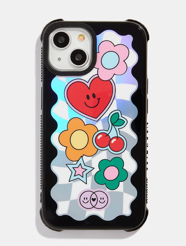 Skinnydip London Wavey Icon Check Shock iPhone Case