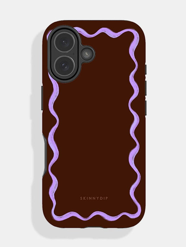 Skinnydip London Wavy Frame Brown with Lilac Ultra Protective iPhone Case – Skinnydip London