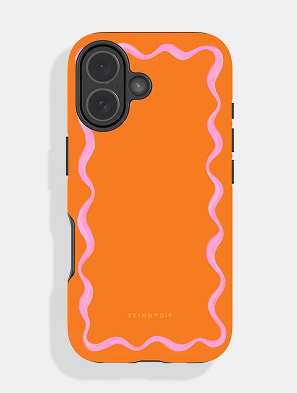 Skinnydip London Wavy Frame Orange with Pink Ultra Protective iPhone Case – Skinnydip London