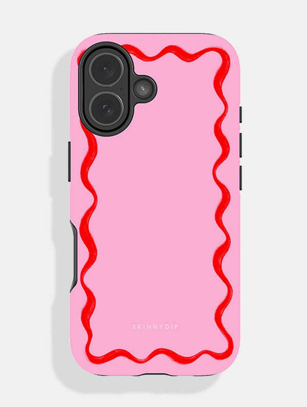 Skinnydip London Wavy Frame Pink with Red Ultra Protective iPhone Case – Skinnydip London