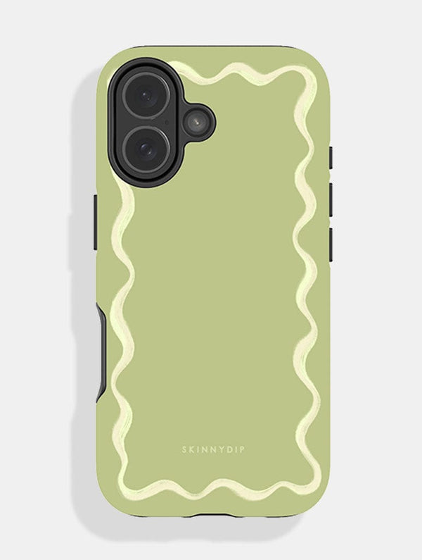 Skinnydip London Wavy Frame Sage with Cream Ultra Protective iPhone Case – Skinnydip London