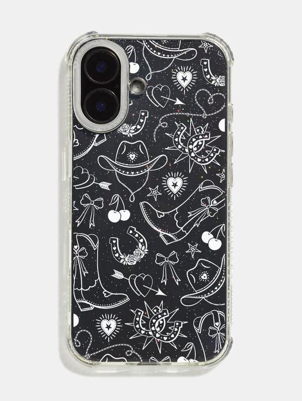 Skinnydip London White Cowboy Valentine Shock iPhone Case