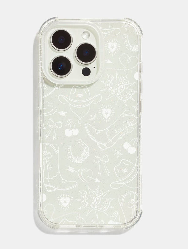 Skinnydip London White Cowboy Valentine Shock iPhone Case