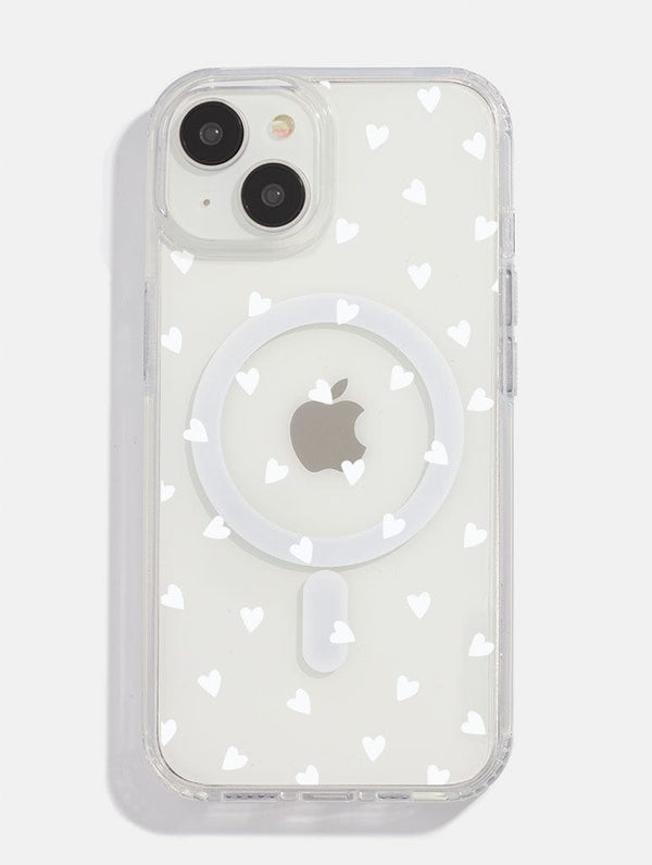 Skinnydip London White Ditsy Hearts MagSafe iPhone Case