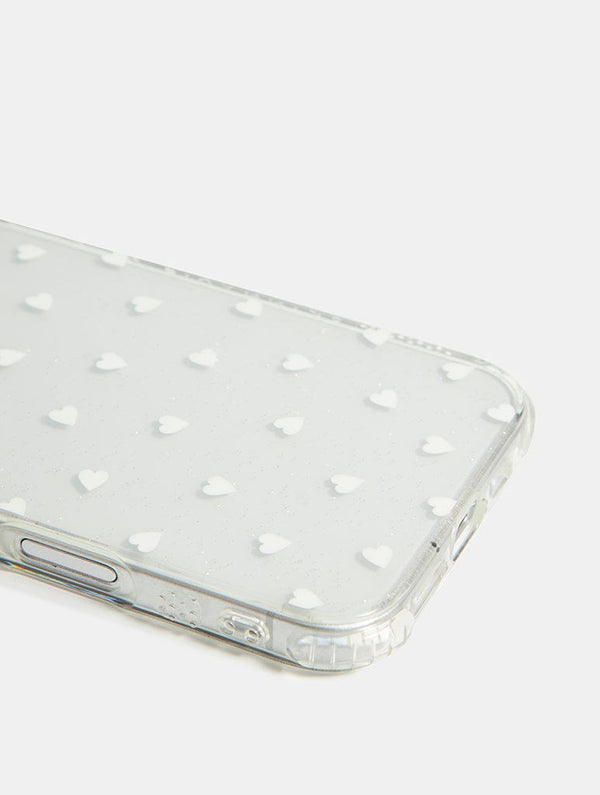 Skinnydip London White Ditsy Hearts Shock IPhone Case – Skinnydip London