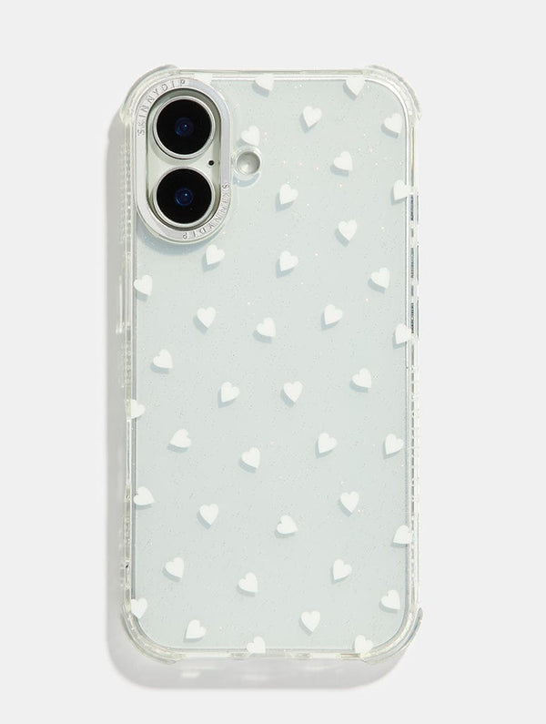 Skinnydip London White Ditsy Hearts Shock iPhone Case – Skinnydip London