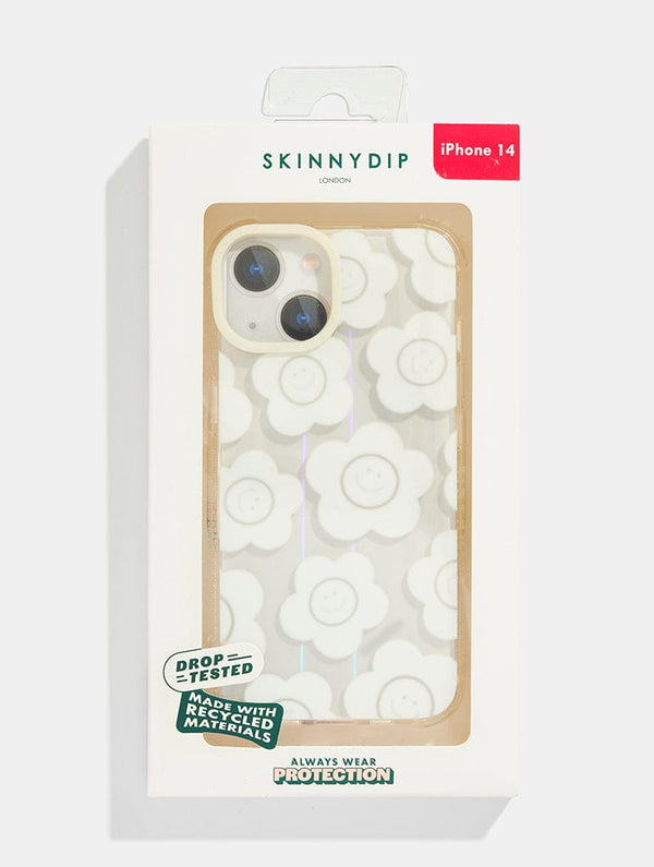 Skinnydip London White Happy Flower Shock IPhone Case
