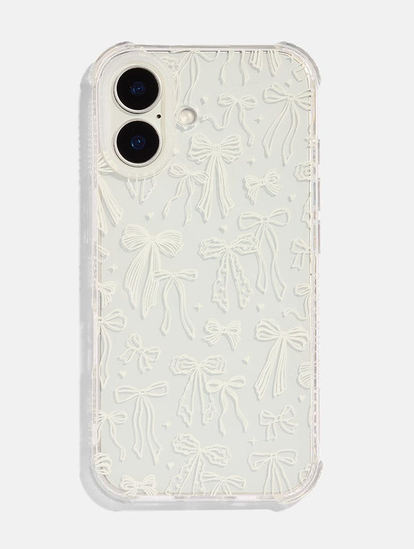 Skinnydip London White Pattern Bow Shock iPhone Case – Skinnydip London