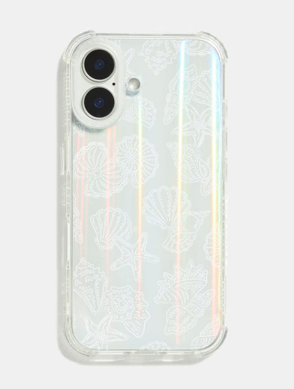 Skinnydip London White Sea Shells Shock iPhone Case