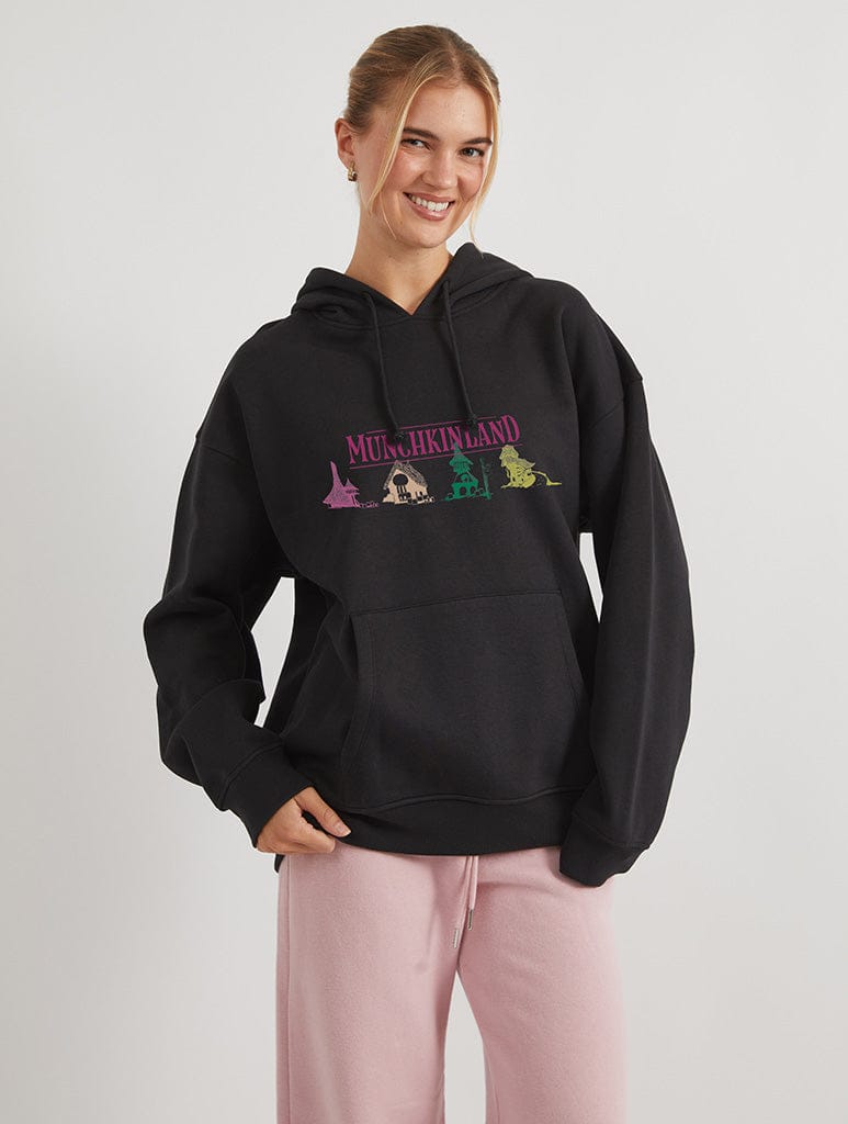 Skinnydip London Wicked X Skinnydip Munchkin Land Hoodie In Black