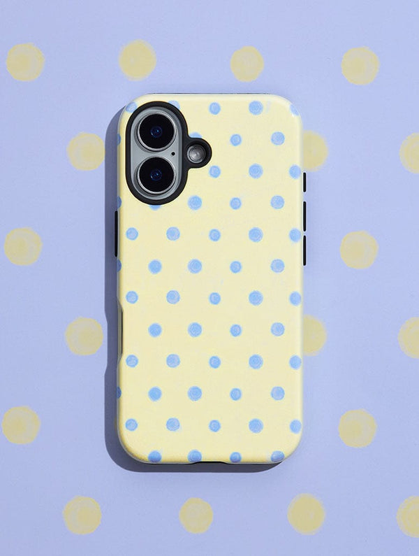 Skinnydip London Yellow And Blue Painted Polka Dot Ultra Protective iPhone Case – Skinnydip London