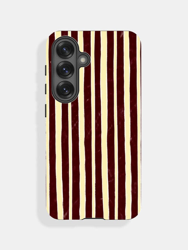 Skinnydip London Yellow And Brown Sketchy Stripes Ultra Protective Samsung Case