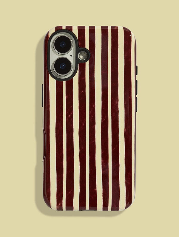Skinnydip London Yellow And Brown Sketchy Stripes Ultra Protective iPhone Case