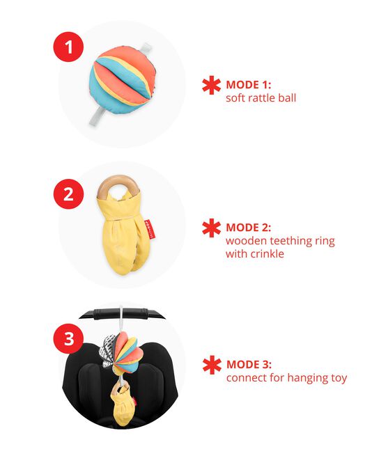 Skip Hop Baby Discoverosity 3-in-1 Montessori-Inspired Baby Stroller Toy