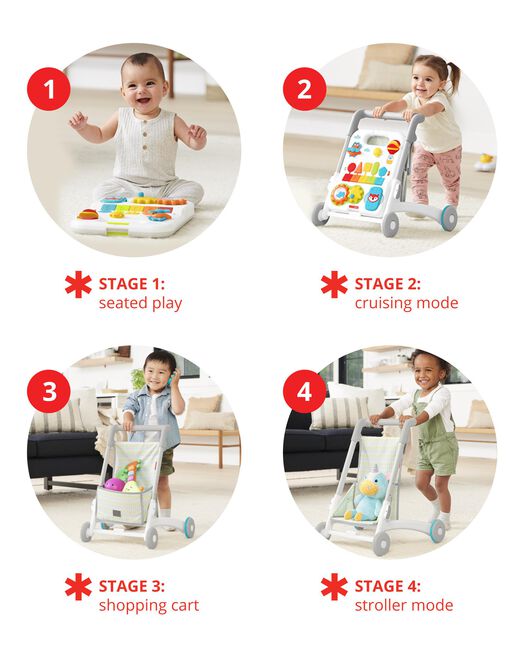 Skip Hop Explore & More 4-in-1 Grow Along Activity Walker Baby Toy