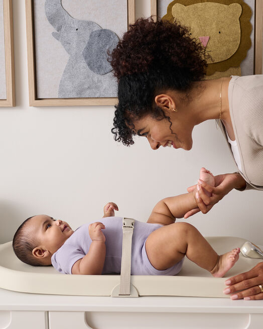 Skip Hop Nursery Style Light-Up Changing Pad & Diaper Tracker - Oat