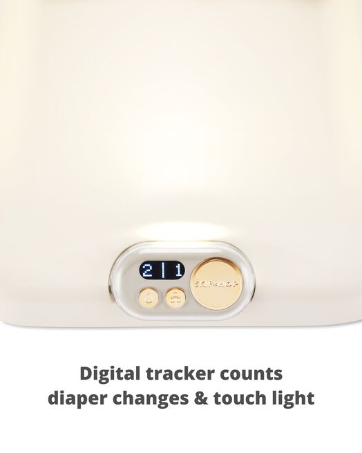 Skip Hop Nursery Style Light-Up Changing Pad & Diaper Tracker - Oat