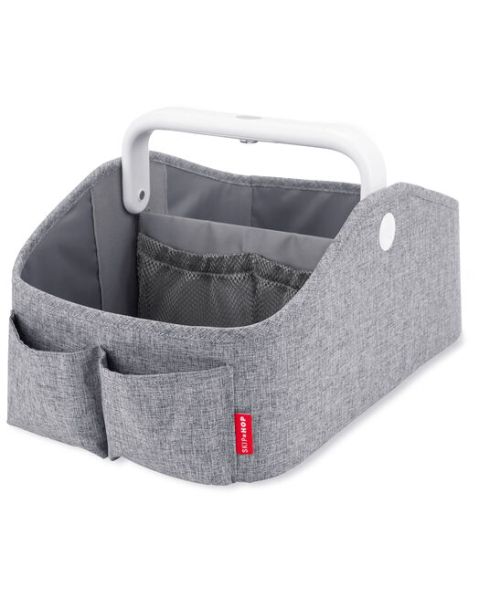 skip hop Nursery Style Light-Up Diaper Caddy - Heather Grey