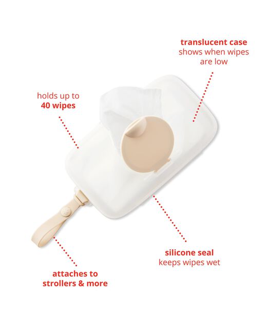 Skip Hop Grab & Go Snug Seal Wipes Case - Oat