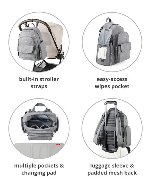 Skip Hop Luna Backpack Diaper Bag - Sage