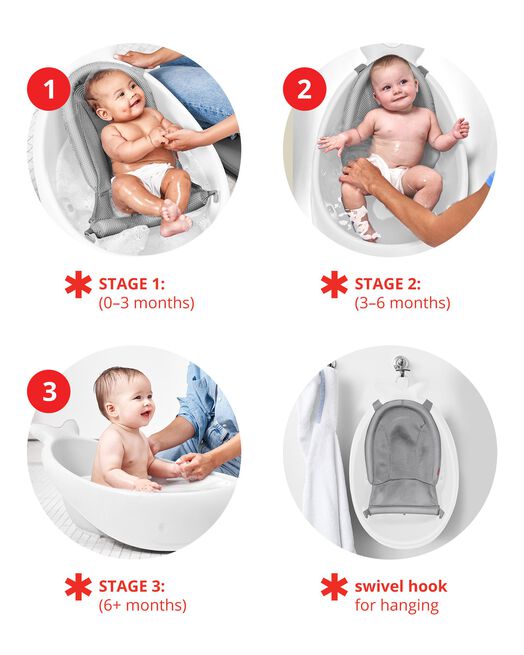 Skip Hop MOBY® Smart Sling™ 3-Stage Tub - White