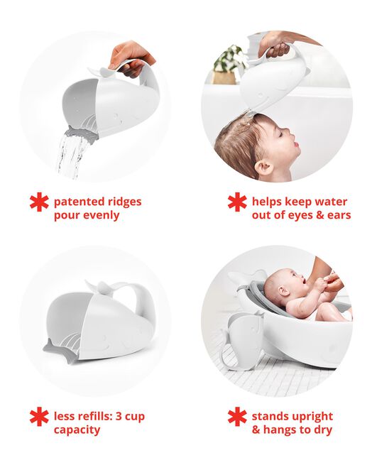 Skip Hop MOBY® Waterfall Bath Rinser - White