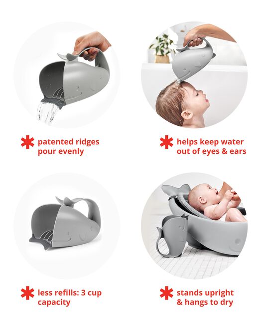 Skip Hop Moby Waterfall Bath Rinser - Grey
