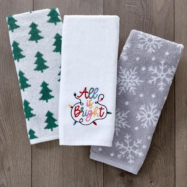 Skl Home All Is Bright 2-Piece Hand Towel Set White