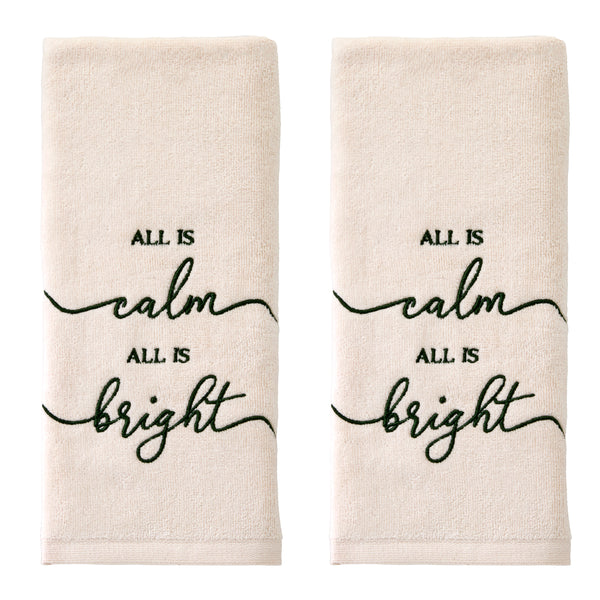 skl home All Is Calm 2-Piece Hand Towel Set Natural