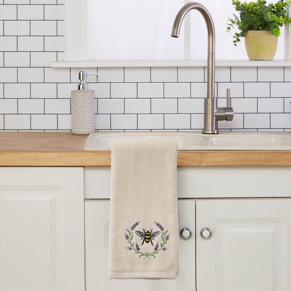 Skl Home Bee Lavender 2-Piece Hand Towel Set Natural