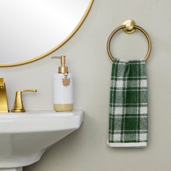 Skl Home Buffalo Plaid 2-Piece Hand Towel Set Spruce