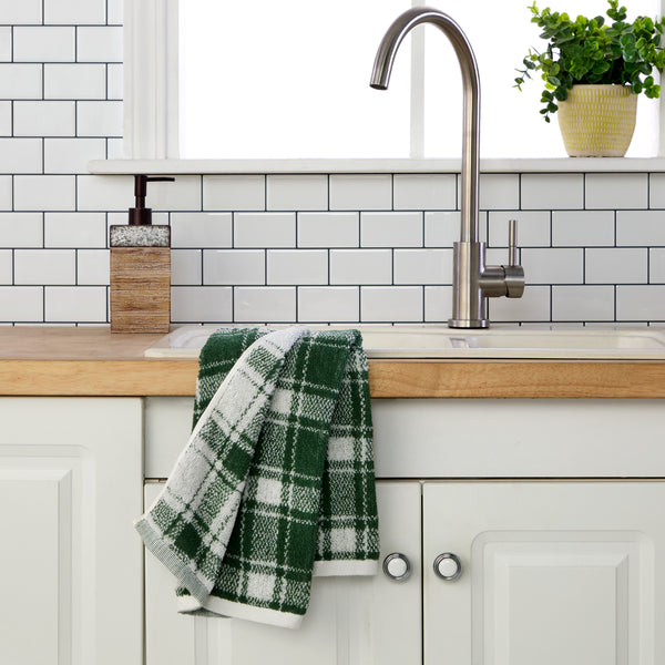 Skl Home Buffalo Plaid/Deer Spruce 2-Piece Hand Towel Set Spruce