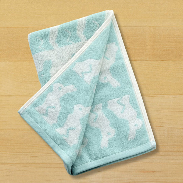 Skl Home Bunny Jacquard 2-Piece Hand Towel Set Aqua