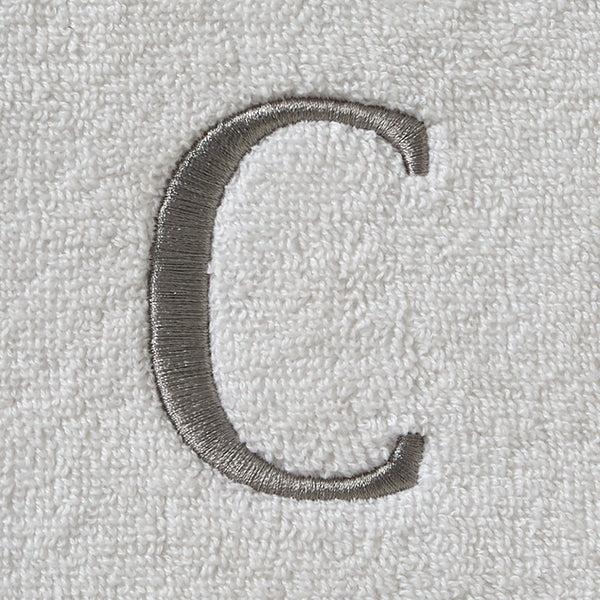 Skl Home Casual Monogram “C” 2-Piece Cotton Hand Towel Set White