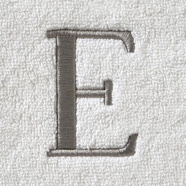 Skl Home Casual Monogram “E” 2-Piece Cotton Hand Towel Set White